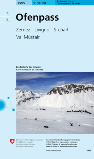Skikaart 259 S Ofenpass Ski - Swisstopo