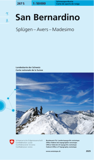 Skikaart 267 S San Bernardino Ski - Swisstopo
