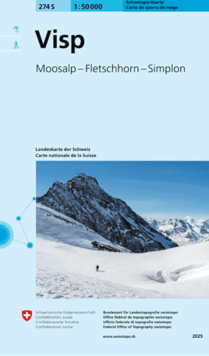 Skikaart 274 S Visp Ski - Swisstopo