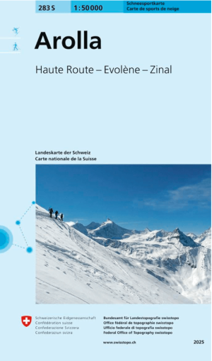 Skikaart 283 S Arolla & Valpelline - Swisstopo