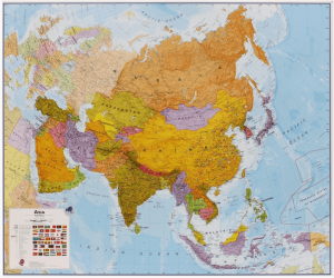 Plano Politieke Wandkaart Azië 120 x 100 - Lovell Johns