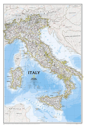 Plano Wandkaart Italië 59 x 87 cm - Nat Geo