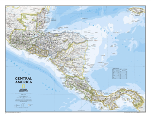 Plano Wandkaart Centraal Amerika 73 x 55 cm - Nat Geo