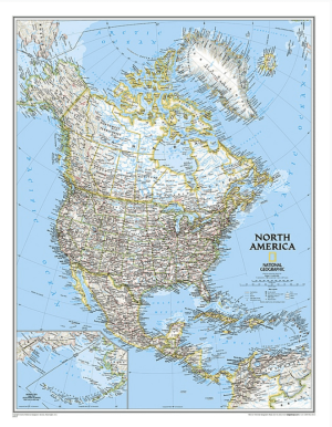 Plano Politieke Wandkaart 91 x 118 cm GROOT - Nat Geo