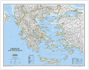 Plano Wandkaart Griekenland 77 x 60 cm - Nat Geo