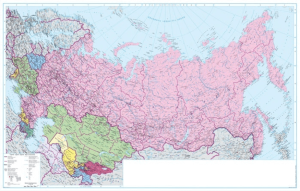 Landkaart Wegenkaart Oost-Europa 125 x 87 cm - F&B