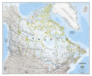 Plano Wandkaart Canada 97 x 82 cm - Nat Geo