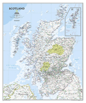 Plano Wandkaart Schotland 76 x 91 cm - Nat Geo