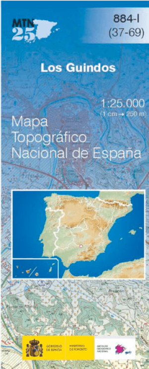 Wandelkaart 000884.1 Los Guindos, Jaén, Andalusië Spanje - CNIG