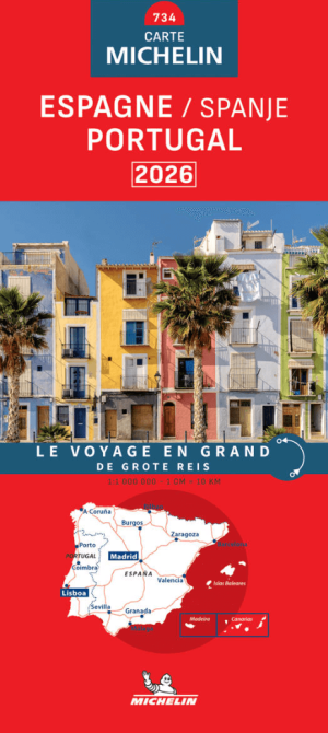 Landkaart Wegenkaart 734 Spanje & Portugal 2026 - Michelin