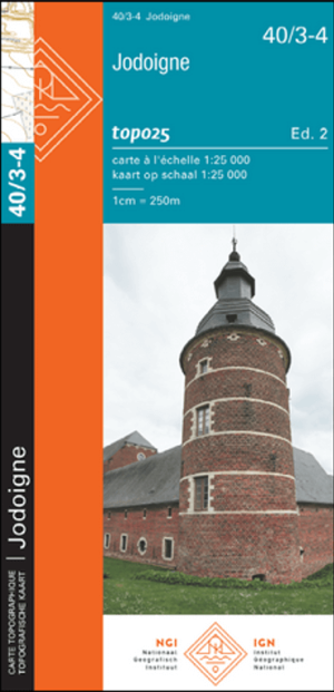 TOPO Wandelkaart 40/3-4 Jodoigne Waals-Brabant - NGI