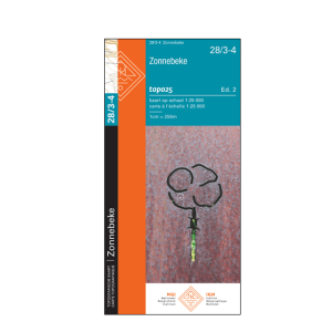 TOPO Wandelkaart 28/3-4 Zonnebeke West-Vlaanderen - NGI