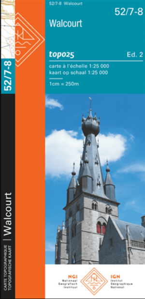 TOPO Wandelkaart 52/7-8 Walcourt Namur - NGI