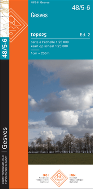 TOPO Wandelkaart 48/5-6 Gesves Namur - NGI