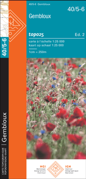 TOPO Wandelkaart 40/5-6 Gembloux Namen -  NGI