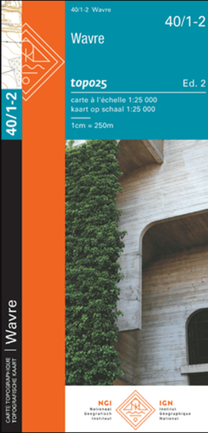 TOPO Wandelkaart 40/1-2 Wavre Vlaams Branbant - NGI