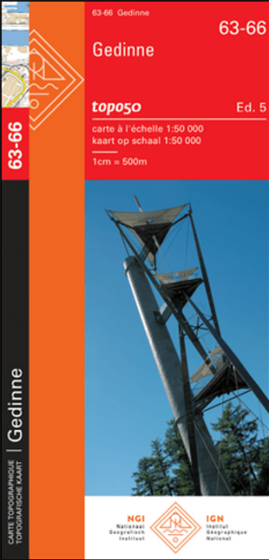 TOPO Wandelkaart 63-66 Gedinne Namen - NGI