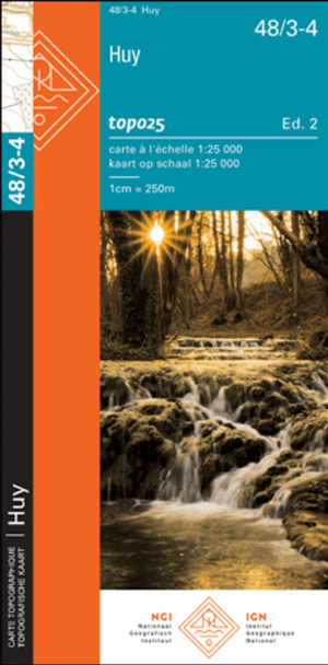 TOPO Wandelkaart 48/3-4 Huy Wallonië - NGI
