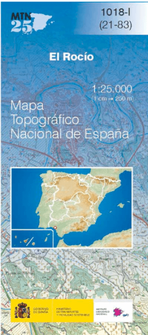 Wandelkaart 001018.1 El Rocío, Huelva Andalusië Spanje - CNIG