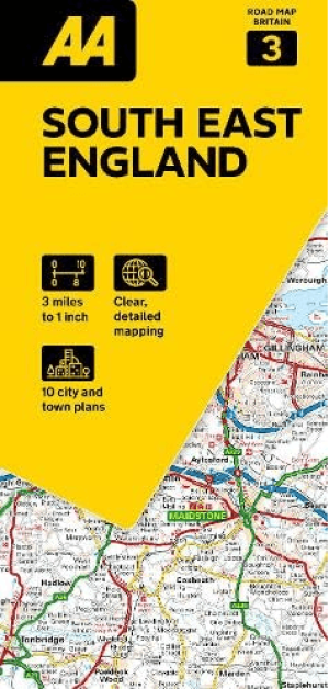 Landkaart Wegenkaart 03 Engeland Zuid Oost - AA Road Maps