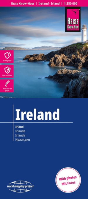 Landkaart Wegenkaart Ierland - Reise Know-How Verlag