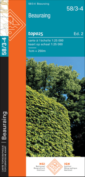 TOPO Wandelkaart 58/3-4 Beauraing - NGI