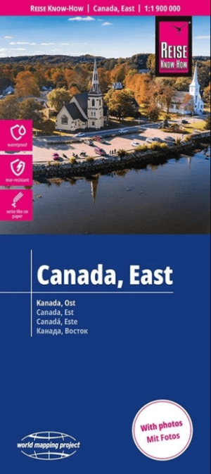 Landkaart Wegenkaart Canada Oost - Reise Know-How Verlag