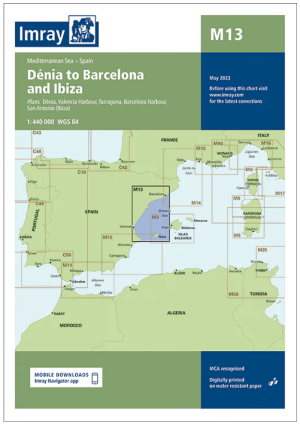 Passage kaart M13 Dénia, Barcelona en Ibiza - Imray (F&B)