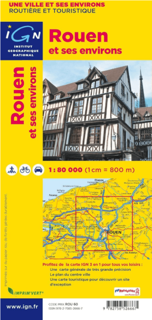 Stadskaart & Plattegrond 88424 Rouen & omgeving - IGN