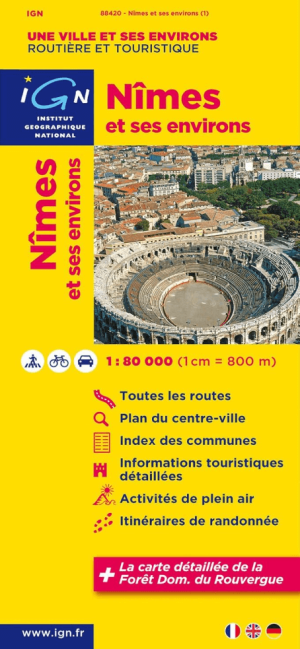 Stadskaart & Plattegrond 88420 Nîmes & omgeving - IGN
