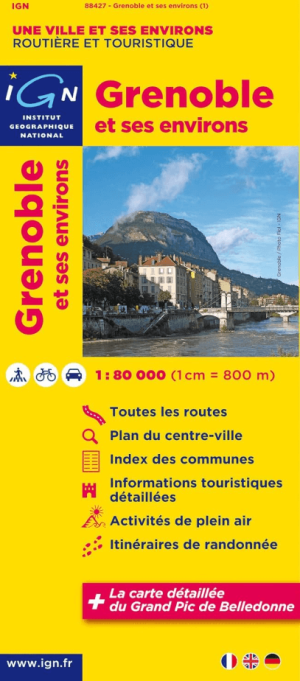 Stadskaart & Plattegrond 88427 Grenoble & omgeving - IGN