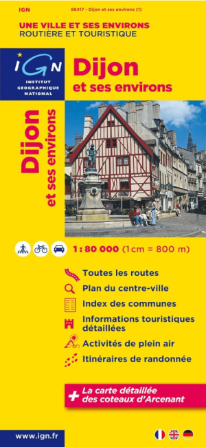Stadskaart & Plattegrond 88417 Dijon & omgeving - IGN