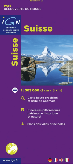 Landkaart Wegenkaart 86122 Zwitserland, Schweiz, La Suisse - IGN