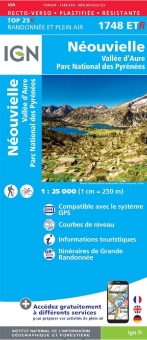 Wandelkaart 1748 ET(R) Néouvielle & Vallée d'Aure - IGN