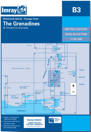 Passage kaart B3 Grenadines: St. Vincent naar Grenada - Imray
