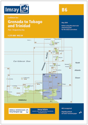 Passage kaart B6 St Grenada > Tobago & Trinidad Caraïben - Imray