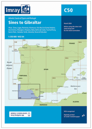 Passagekaart C50 Sines > Gibraltar, Algarve, Andalusië - Imray