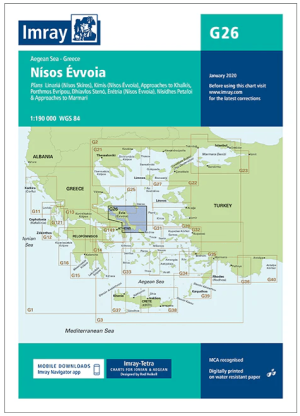 Passage kaart G26 Nisos Evvola - Imray (F&B)