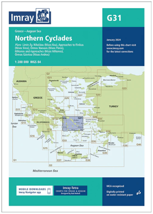Passage kaart G31 Noordelijke Cycladen - Imray (F&B)