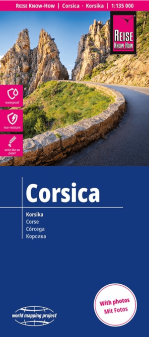Landkaart Wegenkaart Corsica - Reise Know-How Verlag