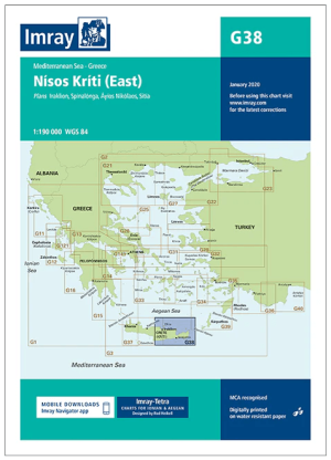 Passage kaart G38 Nísos Kríti (Oost) - Imray (F&B)
