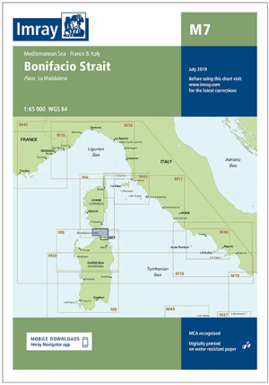 Passage kaart M007 Straat van Bonifacio - Imray (F&B)