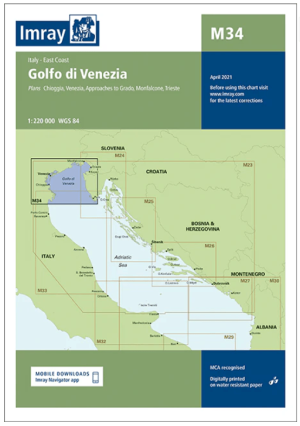 Passage kaart M034 Golfo di Venezia- Imray (F&B)