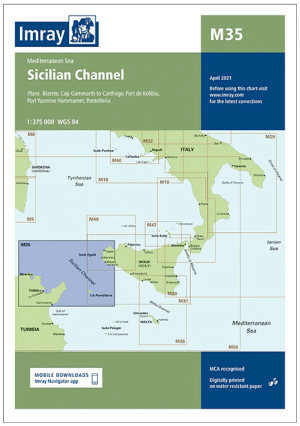 Passage kaart M35 Siciliaanse Kanaal - Imray (F&B)