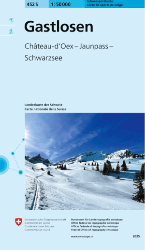 Skikaart 452 S Gastlosen Ski - Swisstopo