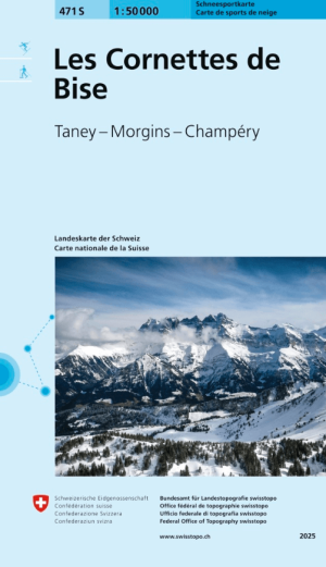 Skikaart 471 S Les Cornettes de Bise Ski - Swisstopo