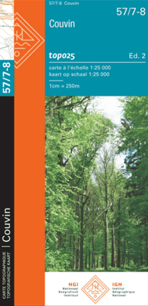 TOPO Wandelkaart 57/7-8 Couvin - NGI