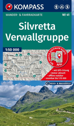 Wandelkaart 41 Silvretta Verwallgruppe - Kompass