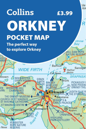Landkaart Wegenkaart Pocket map Orkney Islands - Harper-Collins