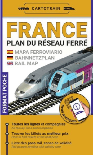 Spoorwegenkaart France Voyage en train - Format poche Cartotrain 